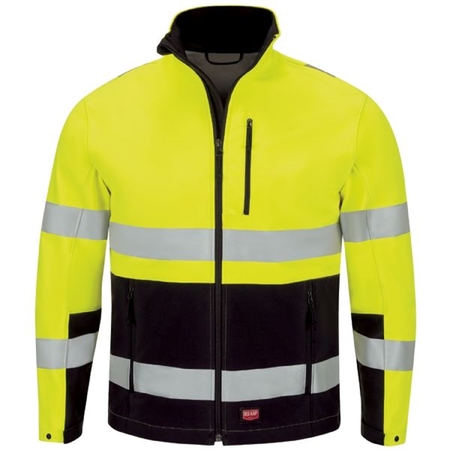 WORKWEAR OUTFITTERS Hi-Vis Soft Shell Jacket - Class 3-Large JY34YB-RG-L